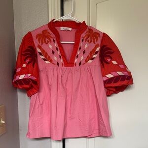 THML Red and Pink Top